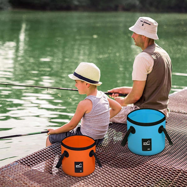 Hopfällbar hink - Fällbar campingförvaringsbehållare hopfällbar hink bärbar lätt hink för camping resor fiske båtliv och trädgårdsskötsel Orange 12L