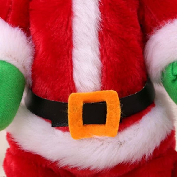 Jultomte med Sång och Rörelse - Elektrisk Sjungande Jultomte Plyschleksak, Dansande Jultomte Bordsprydnad, Jul- och Födelsedagspresent