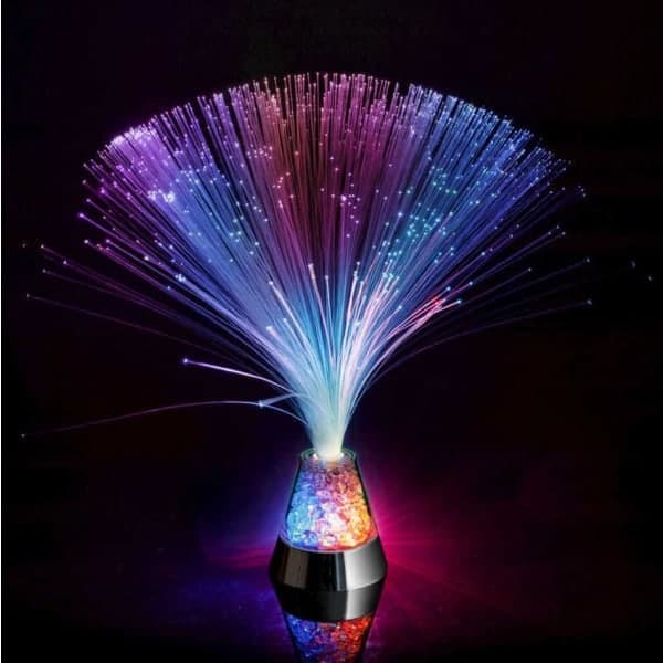 Fiberoptisk lampe / fiberlampe - farve multifølge