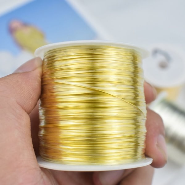 Messingtråd Smykketråd 0.4mmkc gold