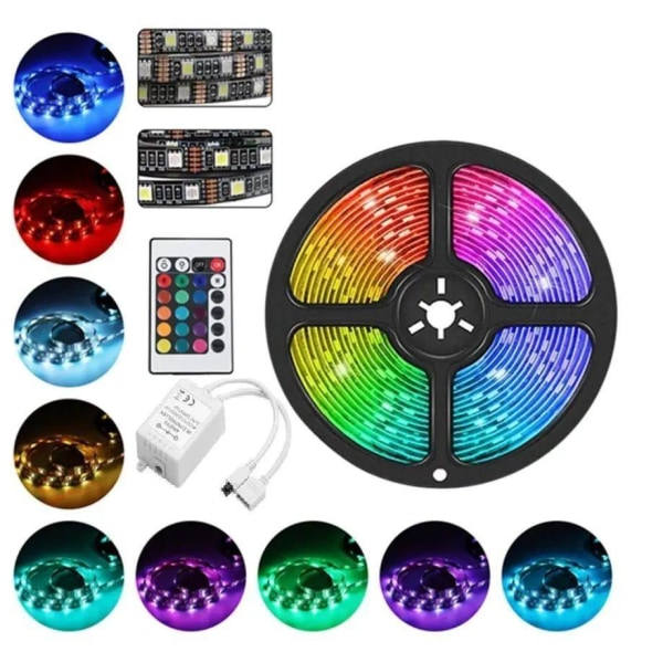 5m IP20 LED-slinga RGB SMD5050 MultiColor 4x
