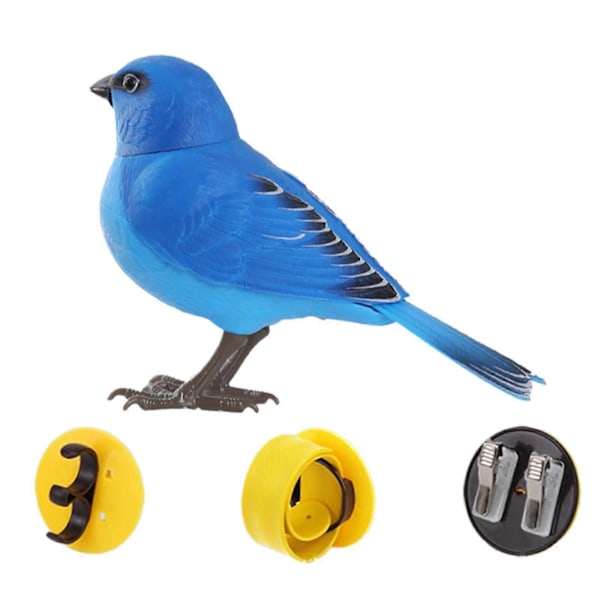 Papegøje Fuglebur Legetøj Elektrisk Syngende og Kvidrende Fuglelegetøj til Børn Amerikansk Gulddompap Blue Tit 13.5cmx9cm