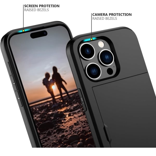 iPhone 12/12 Pro - Fodral med kortfack Solid® Extra förstärkt Svar