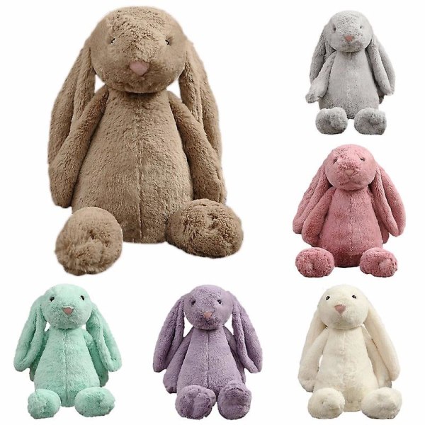 30cm Pluppad Långörad Kanin Mjuk Plysch Leksak Sömnig Söt Kanin Cartoon Djurdocka Barn Baby Födelsedagspresent