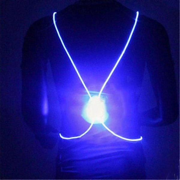 1pcs Light Up Led Reflective Vest Safety Belt Strap Night Running Cycling Glow