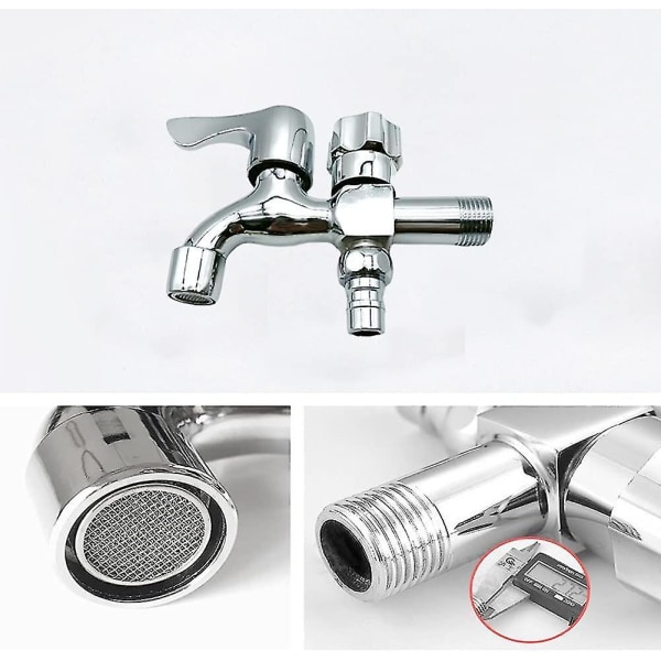 Utendørs kran Dobbel utløp Kran, dobbel utløp Hagekran høy kvalitet Messing utløp Kran, kontroll Hagekran Dobbel utløp 3/4'' Grensesnitt 3/
