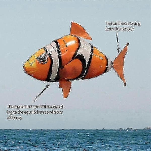 Fjernstyret flyvende haj med oppusteligt design Orange Klovnfisk Orange Clownfish