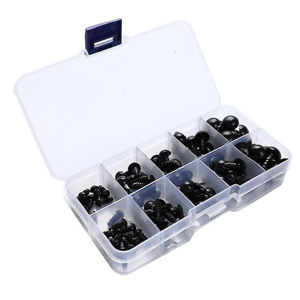 100 st/set 6-12mm Nya Dockor Barn Leksak Ögon Plast Säkerhetsögon DIY För Anima