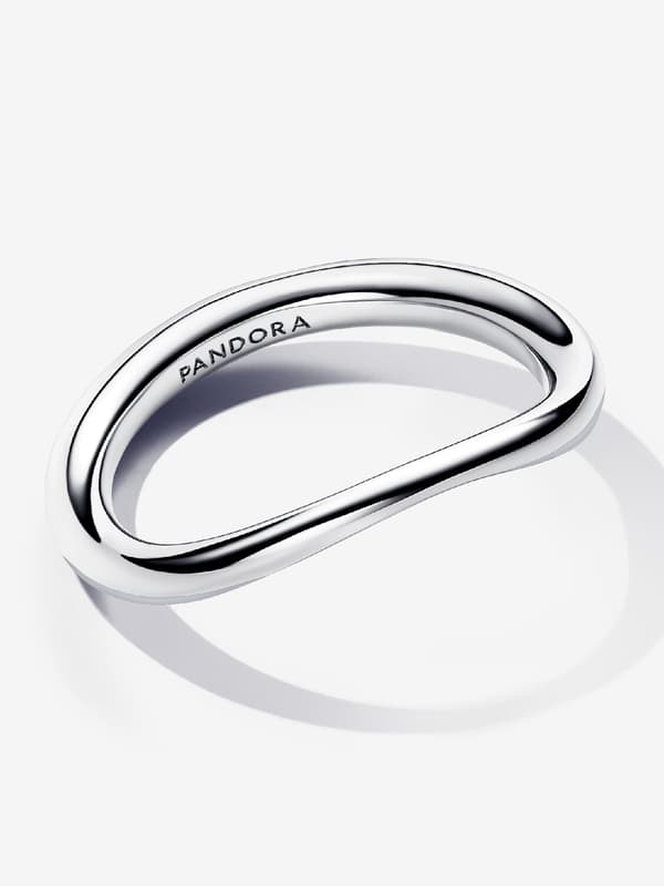Pandora - Organisk Formet Ring - Sterlingsølv Circumference: 54mm