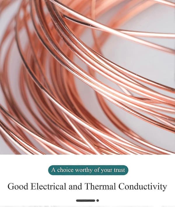 Koppartråd 5 mm diameter, 1 m längd, bar solid koppartråd för hantverk, smyckestillverkning och elindustrin