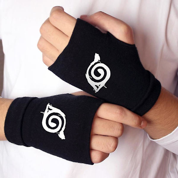 Anime Naruto Cosplay -hansikkaat naisille, miehille ja lapsille Akatsuki Red Cloud Ninja Cosplays -sormettomat rannepyöräilyhansikkaat lelut faneille lahja style 1