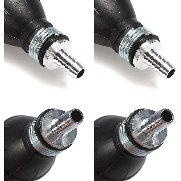 Drivstoffhåndpumpe, 6 mm gummi aluminium bensinpumpe Håndpumpe Primer Pære Drivstoffhåndpumpe
