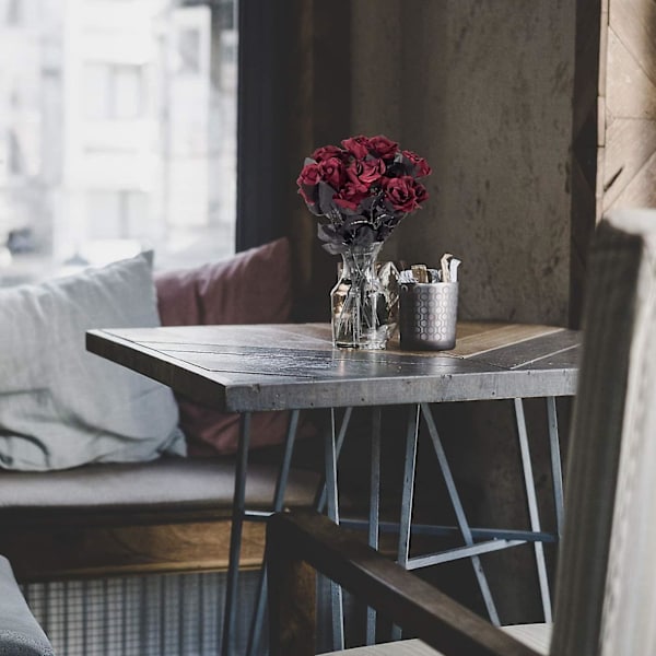 10 stk. Sorte Kunstige Silke Roser Blomster Falske Silke Rose Buketter til Bryllupsfest Sort (D-4) red