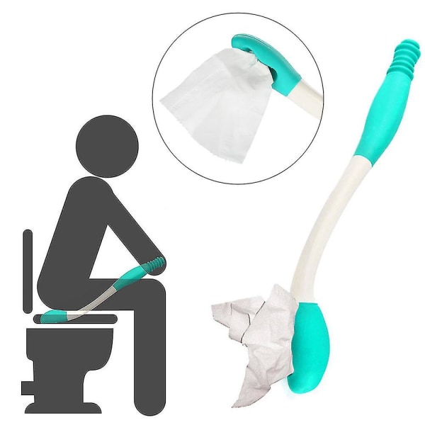 Toilet Self Wipe Aid Long Reach Wipe Tissue Grips Hjælper Papirholder