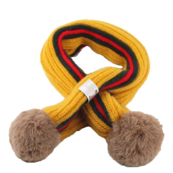 Barne Skjerf Gutter Jenter Vinter Varme Skjerf Hals Varmer yellow