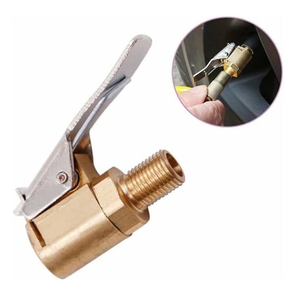 Munstycke i mässing, luftpumpklämma, bildäcksventiladapter, uppblåsningsventilkoppling, munstyckspump