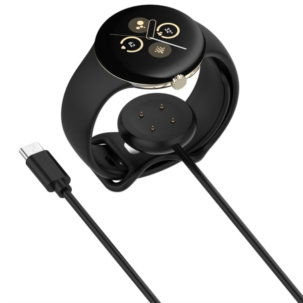 Latausteho Kestävä Sopii Pixel Watch 2:lle Magneettinen USB Nopea Latauskaapeli Telakointiasema Älykelloasema - White Type C