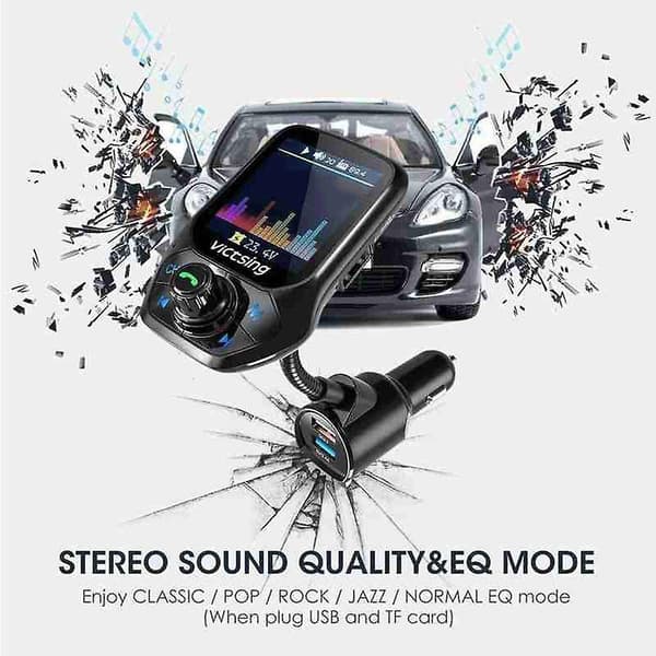 Bluetooth-kompatibel bil-FM-sender Mp3-afspiller håndradioadapter