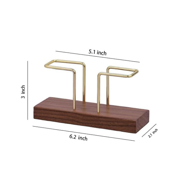 Servietholder til borde, blank træglans metalholder separate servietdispensere til køkken og restaurant B