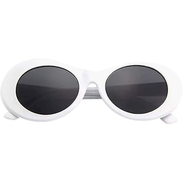 Retro ovale solbriller, vintage clout solbriller unisex briller retro ovale clout solbriller reise menn kvinner briller hvite hy