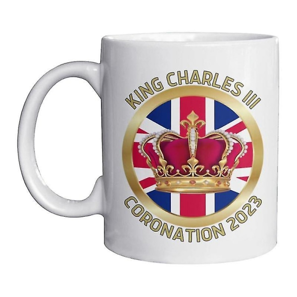 350 ml:n Kuningas Charles III -kuvioitu keraaminen kahvimuki Teekuppi Juhlista Iso-Britanniaa Kuningas 2024 Charles III:n kruunajaismuki