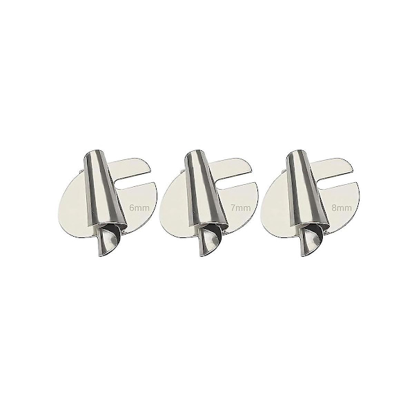 6 stk. syrullede sømrullerfod, 3mm-8mm 6 størrelser bred rullede trykfod symaskine trykfod