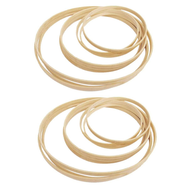 Bambus Fl Hoops Set Krans Makrame Håndverk Hoop Ringer For Diy Catcher Bryllup Krans