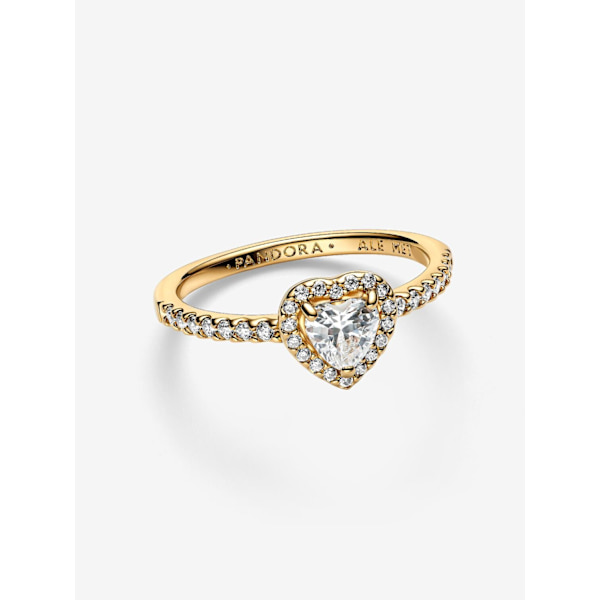 Pandora - Elevated Heart Ring - 14k guldplätering Circumference: 52mm