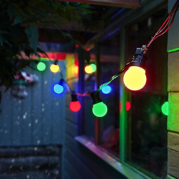 Black Friday 13m Led Udendørs Festoon String Lights Netledning Multi Farve 20 Pære Bryllup Have