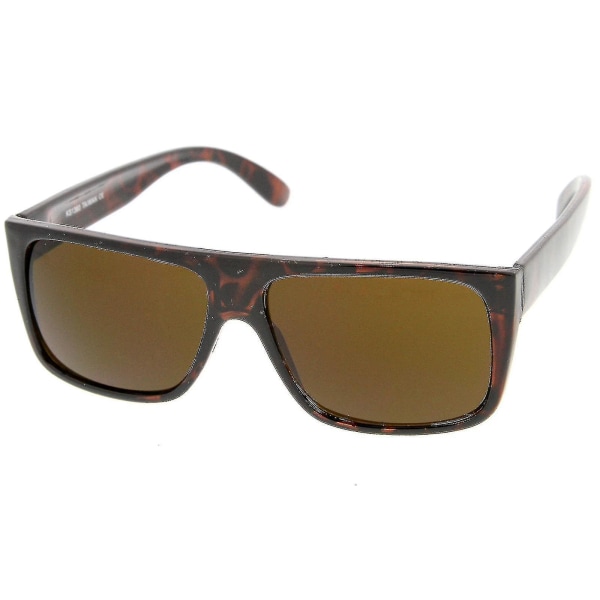 Retro Flat Top Bred Tempel Eazy E Stil Rektangulära Solglasögon 57mm Mimenor_xsdxm
