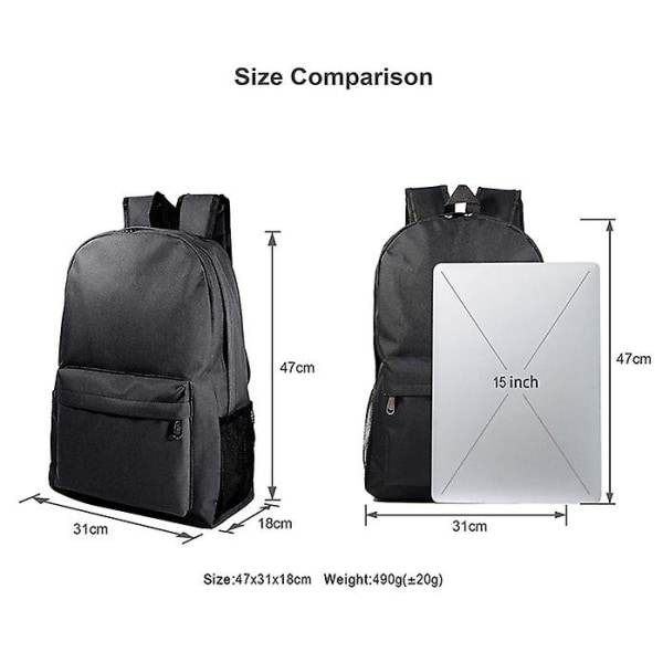 Cr7 Ryggsäckar Skolväska för Pojkar Flickor Tonåringar Canvas Resväska Vattentät Laptop Ryggsäck Starry sky blue