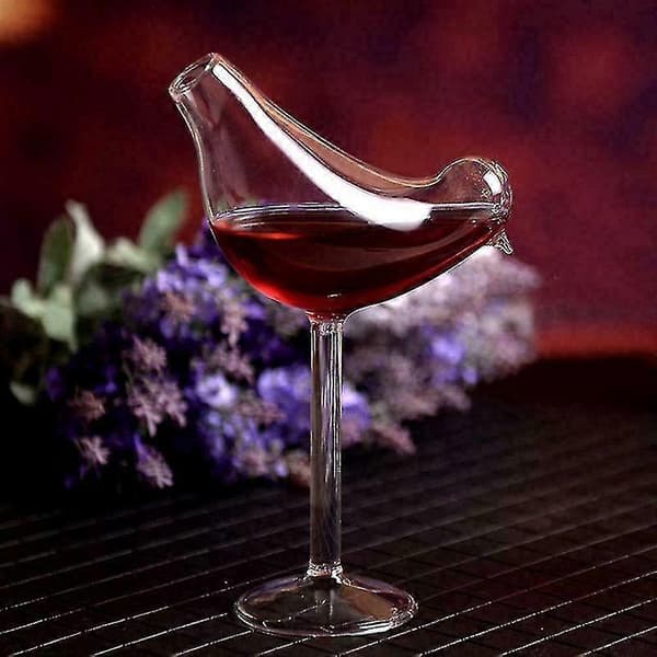 Fågelformad vinglaskopp Whiskyglas Dricksglas Klart Cocktailglas 1/2 st 2ps