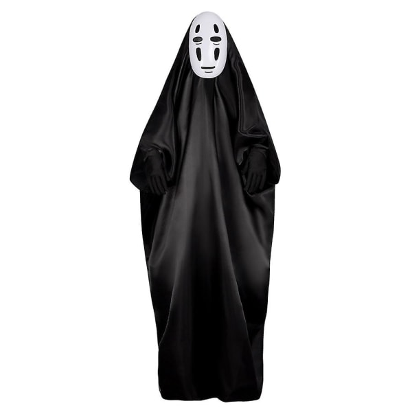 Cosplay Kostume Spirited Away No Face Kaonashi Cosplay Kostume Halloween Dekoration Fest Udklædning Maske Tøj Handsker Sæt Gaver