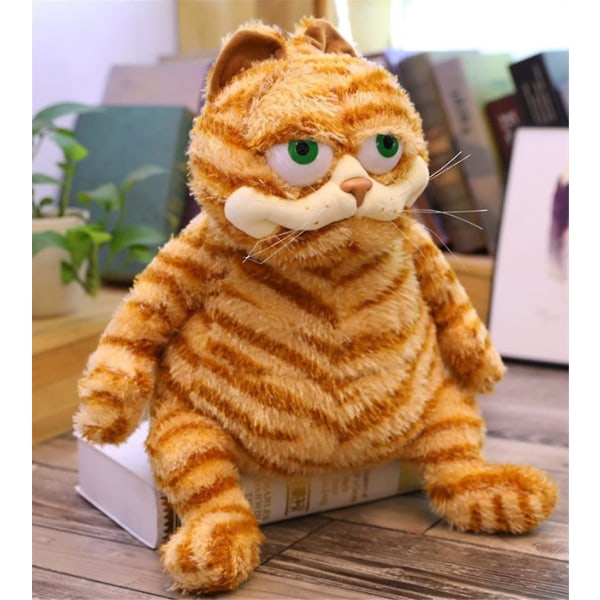 Min Super Star Plyschleksak Söta Garfield Katten Plyschdockor Presenter Leksaker Plyschkuddar Pojkar Flickor Gul Katt Djurtecknade Figurer  (12'')