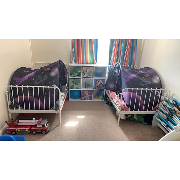 Barn Säng Tält, Rymdsäng Tält För Pojkar, Pop Up Barn Lek Tält För Barn Våningssäng Sovtält Barn Playhouse Säng 2