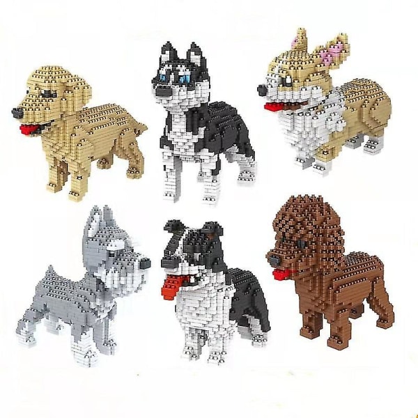 Dachshund Valp Modell Byggesteiner Montering Utdanningsleker Schnauzer(880pcs)