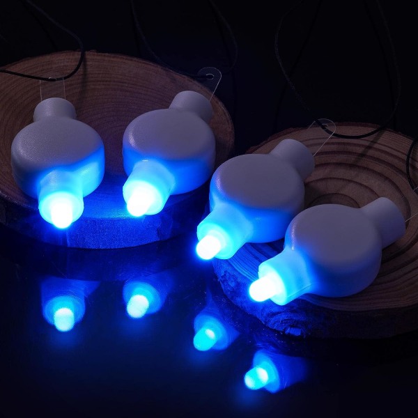 Papirlanternelys Batteridrevne hengende LED-lys Superlyse, brukervennlige dekorative lys (12 stk blå)