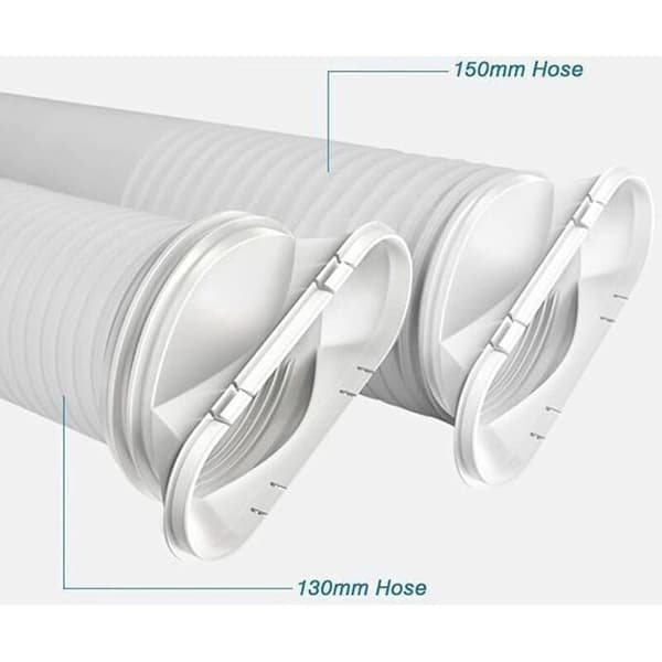 Anslutning för luftkonditioneringsslang - 150 mm diameter avgasrörsadapter för luftkonditioneringssystem