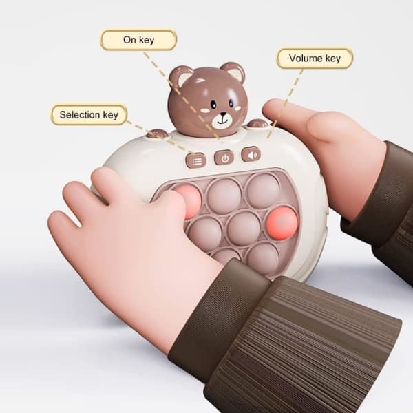 Pop It-spel - Pop It Pro Light Up-spel Snabbt tryck Fidget-spel Z Brown BROWN BEAR