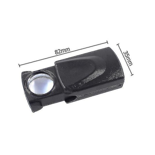 30x Pull Smykker Lup Forstørrelsesglas Bærbar Led Lys Lupe Monokulær Forstørrelsesglas Lupe Forstørrelsesglas (hy)