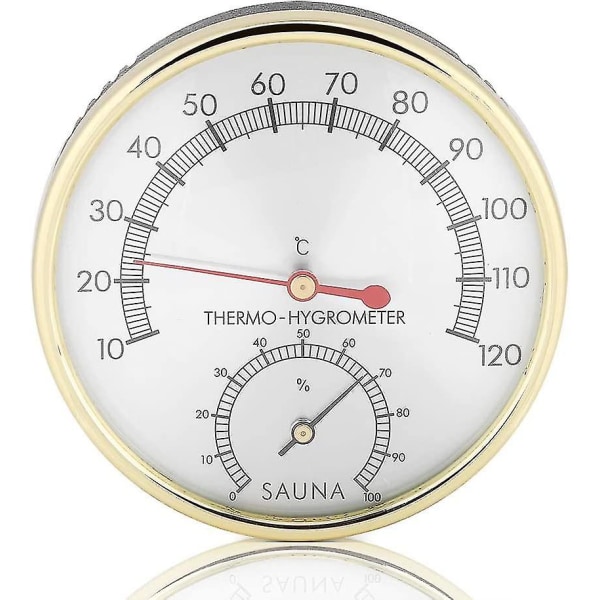 In 1 sauna rumtermometer Hygrometer, Celsius Meter Indendørs fugt- og temperaturmonitor med højtemperaturbestandig metalskive, til værksted