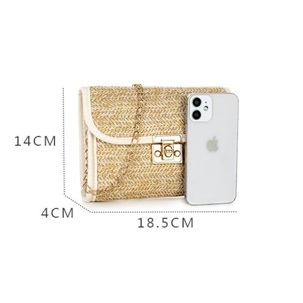 Mobiltelefon Taske til Piger Fashion Halm Taske Messenger Fashionabel og alsidig Brown Tassel