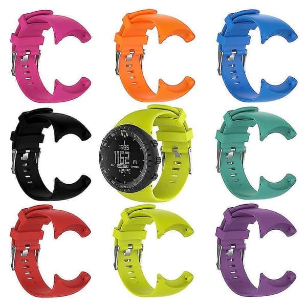 Silikoninen Vaihtohihna Suunto Core All Black -urheilukelloon, oranssi Orange
