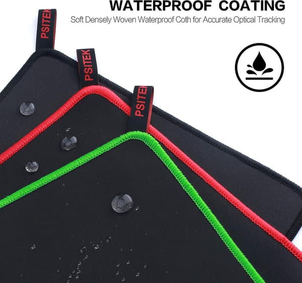 Musematte 3-pakke 10x8,5 tommer Bærbar Gaming Musematte Vannbestandig Stoffoverflate