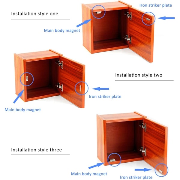 Magnetisk dørstopper - Sterk magnet - Skaplåser - Magnetisk maskinvare - Rustfritt stål - Krom - Dørlukker for baderom - Skyvedør - Vindu - Skap M