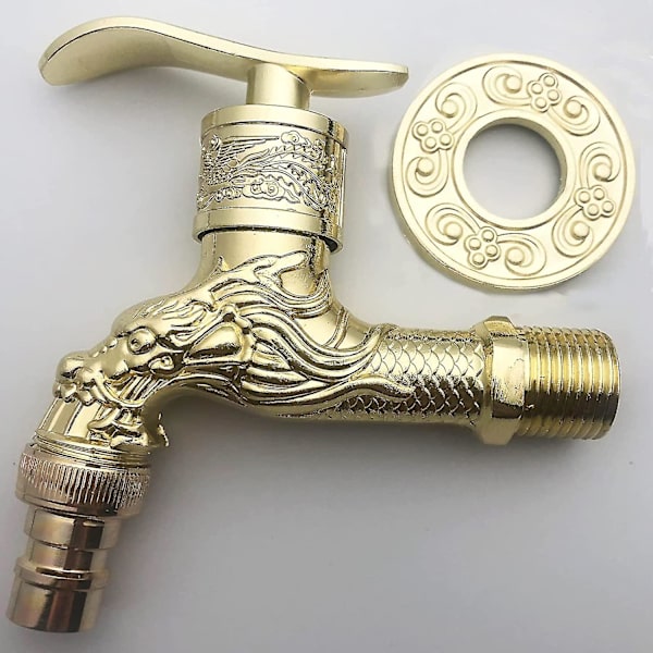 Vintage armatur, antik messing armatur, antik stil havehane, drage