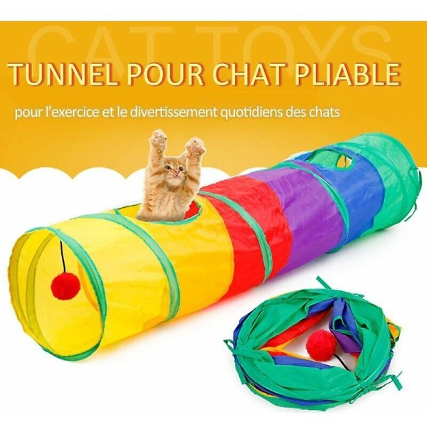 Foldable Cat Tunnel Cat Toy, Iave Hidden Toy For Cat Interactive Play Gift