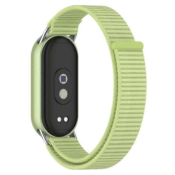 xDfind Metallkontakt Nylonflätad Loop Klockarmband för Xiaomi Smart Band 10 / 9 / 8 / NFC