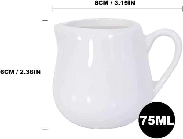 Keraaminen, 75 ml, valkoinen - 2 kpl