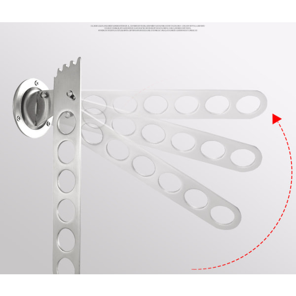 Hjem Tykkere Rustfritt Stål Mobil Henger, Klær Henger Henger, Vegg Tørking Klær, Sammenleggbar Klær Stang (7-Hulls Rustfritt Stål Klær Henger),